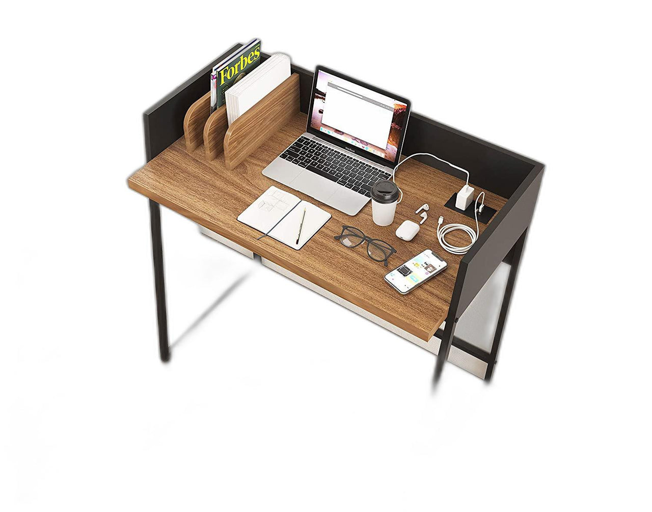36" Brown and Black Computer Desk-4