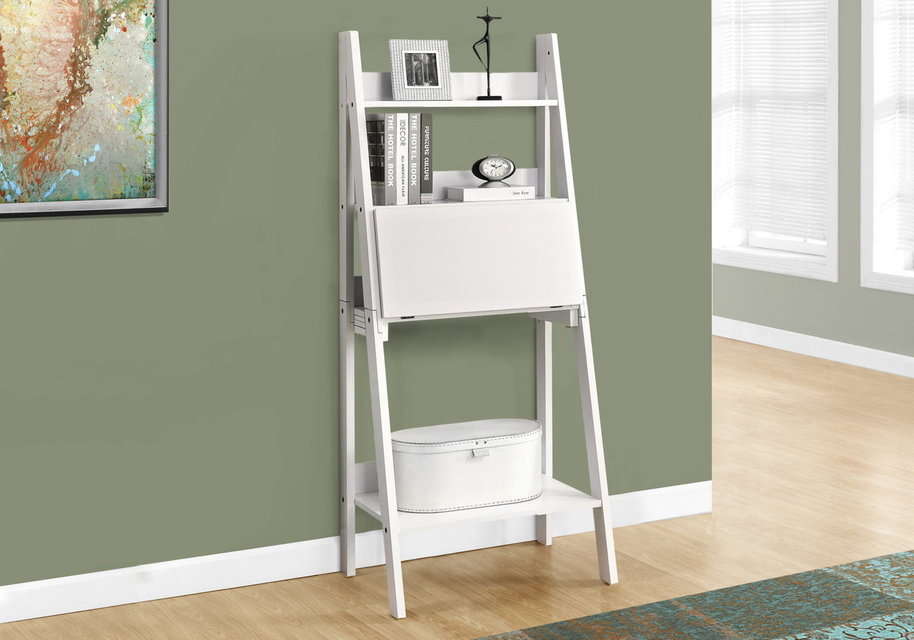 26" White Rectangular Ladder Desk-1