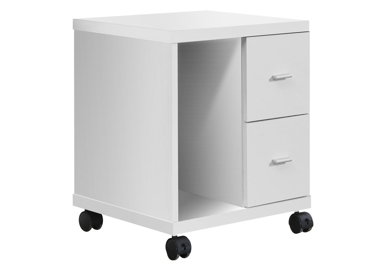18" 2 Drawers  Office Cabinet White-0