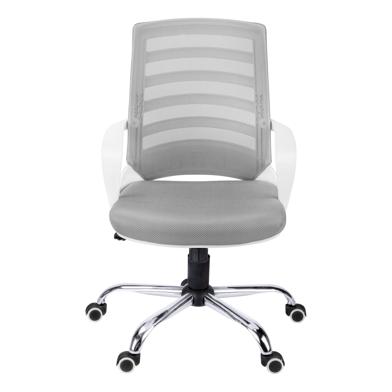 24.25" x 24" x 39" White Grey Foam Metal Nylon  Multi Position Office Chair-0