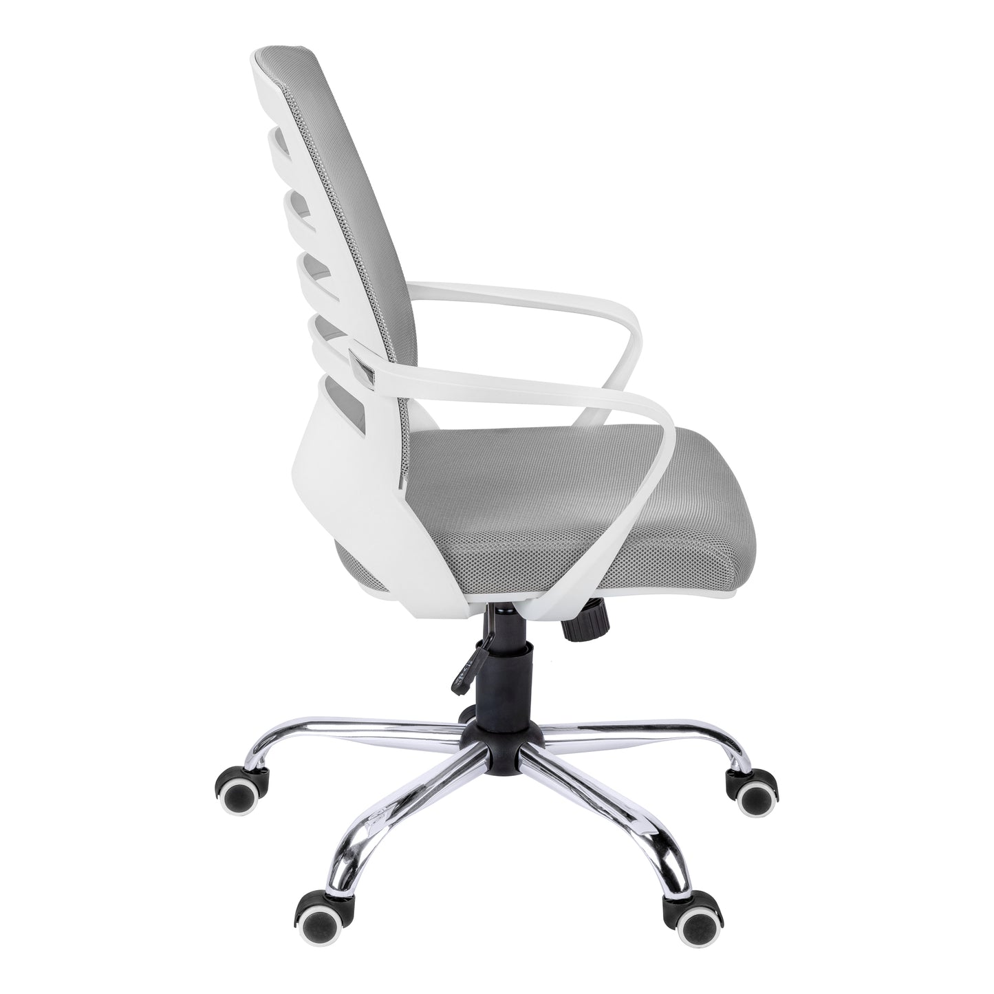 24.25" x 24" x 39" White Grey Foam Metal Nylon  Multi Position Office Chair-1