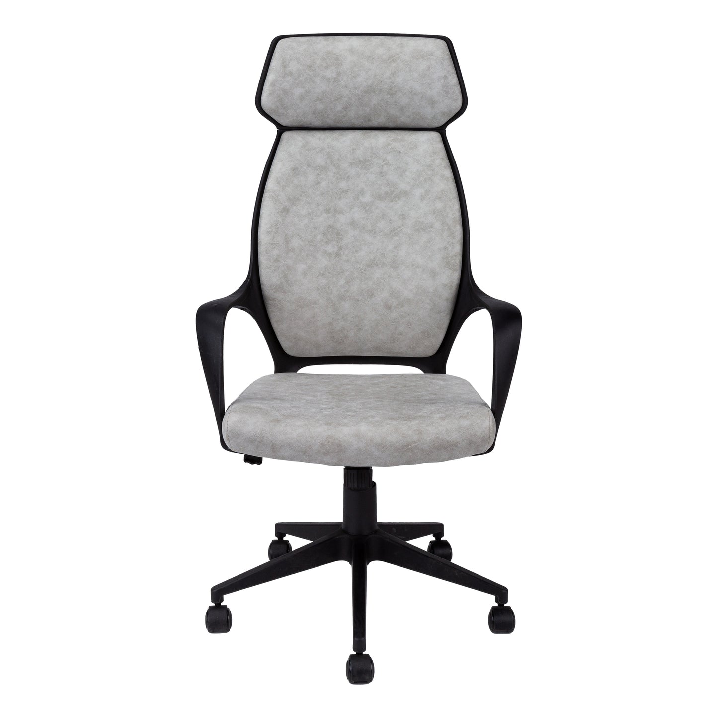 26" x 25" x 96" Grey  Foam  Polypropylene  Microfiber  High Back Office Chair-0