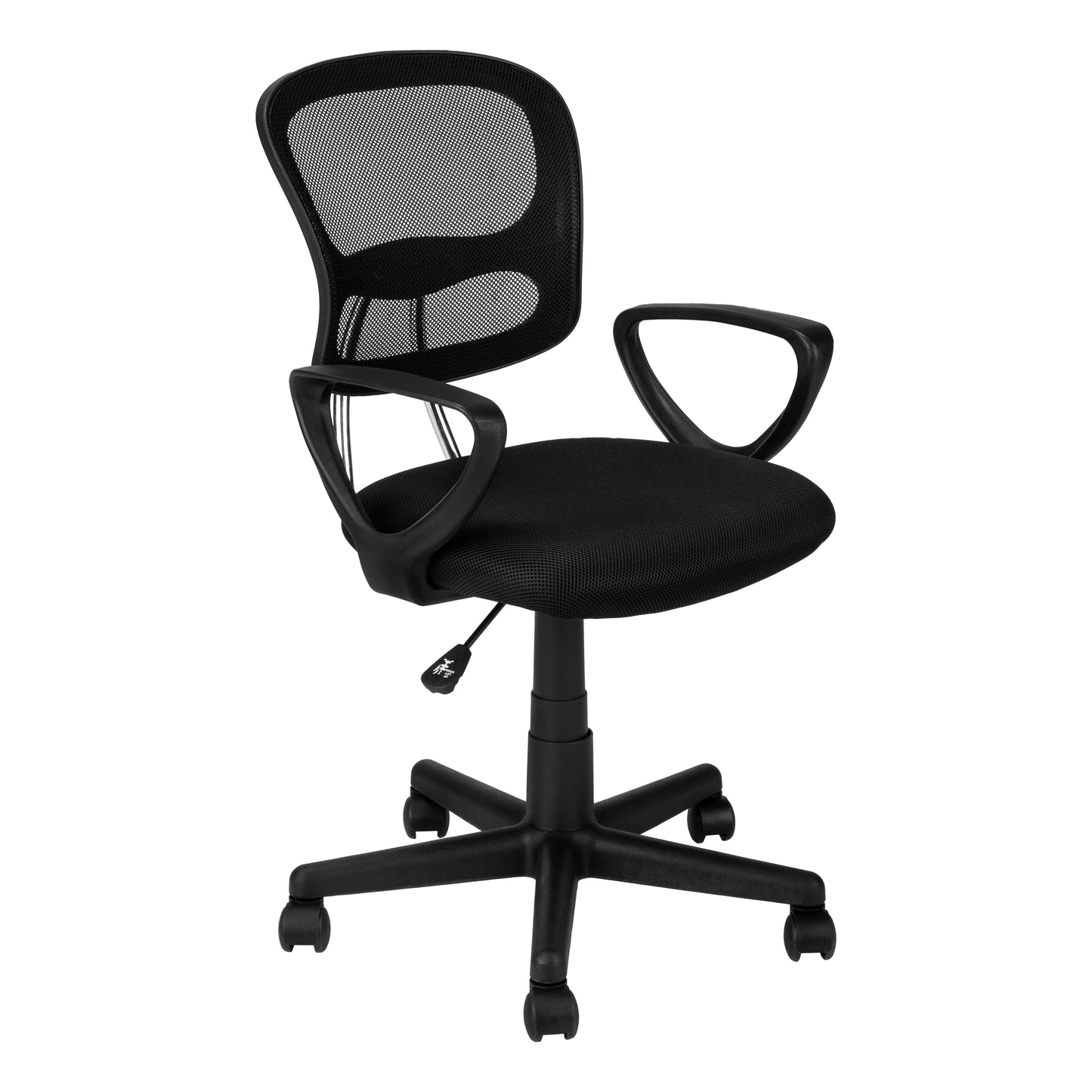 21.5" x 23" x 33" Black Foam Metal Polypropylene Polyester  Office Chair-1