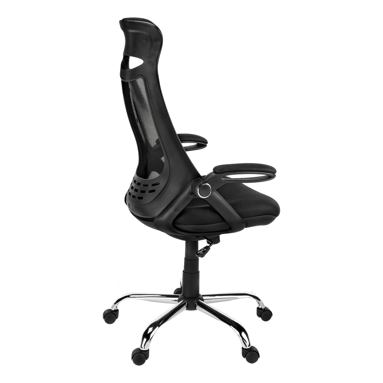 23.75" x 28" x 93.75" Black Foam Metal  Office Chair With A High Back-1