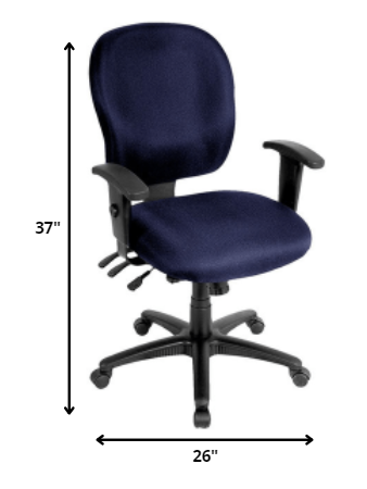 26" x 25" x 37" Navy Fabric Chair-1