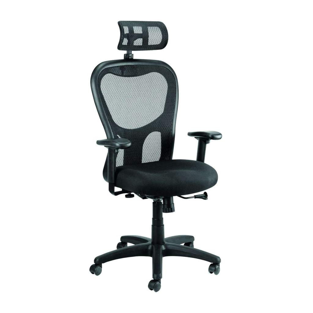 Black Mesh Fabric Rolling Office Desk  Chair-2