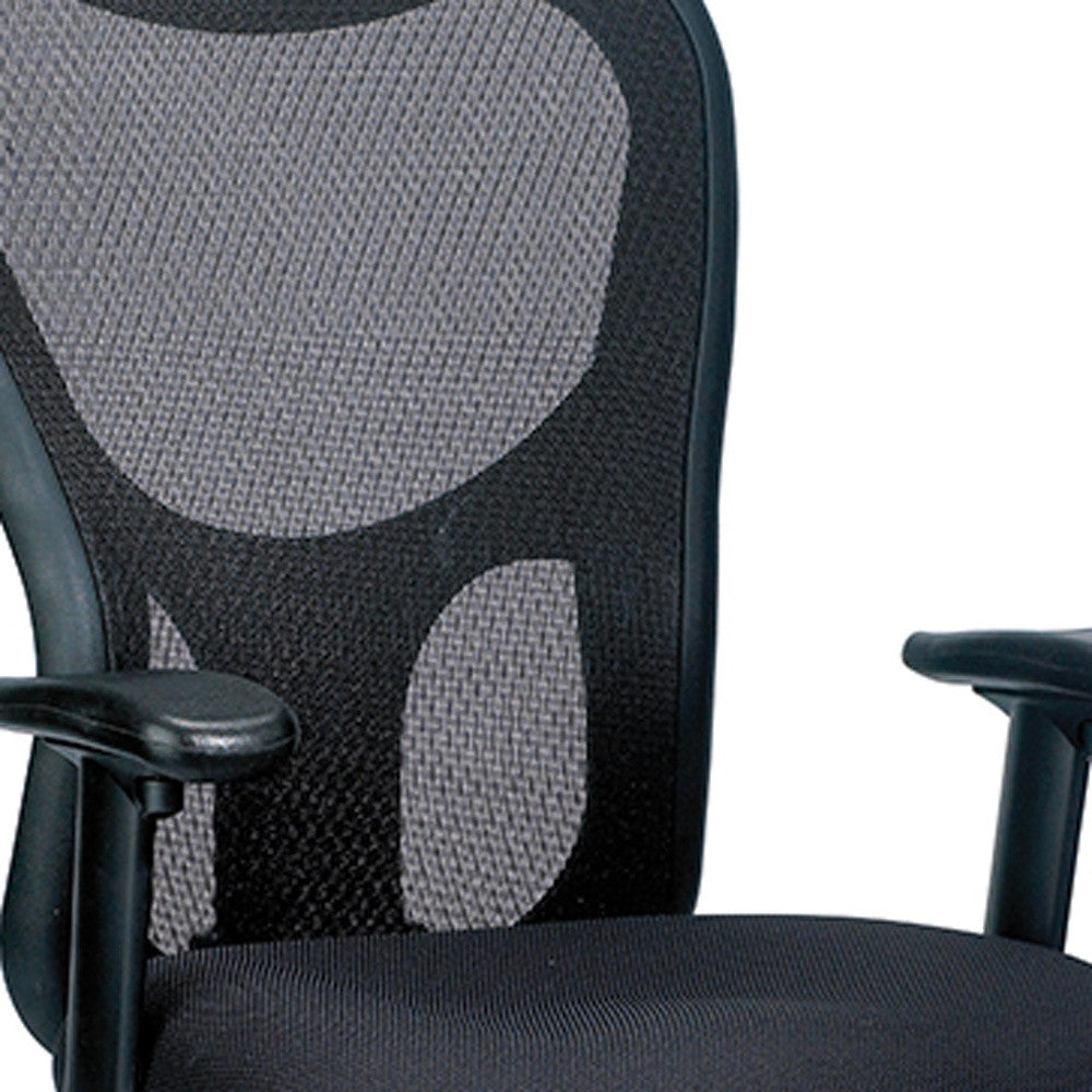 26" x 24" x 41" Black  Mesh   Fabric Chair-2