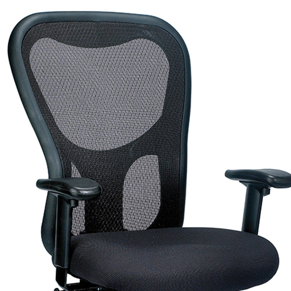 26" x 24" x 41" Black  Mesh   Fabric Chair-3