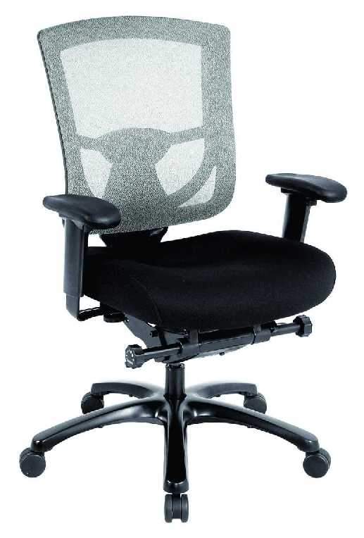 27.2" x 25.6" x 39.8" Black Mesh / Fabric Chair-0