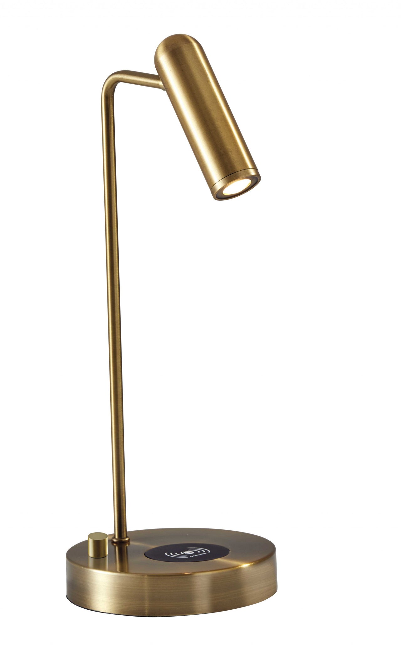 Ultra Sleek Brass Metal LED Desk Lamp-0