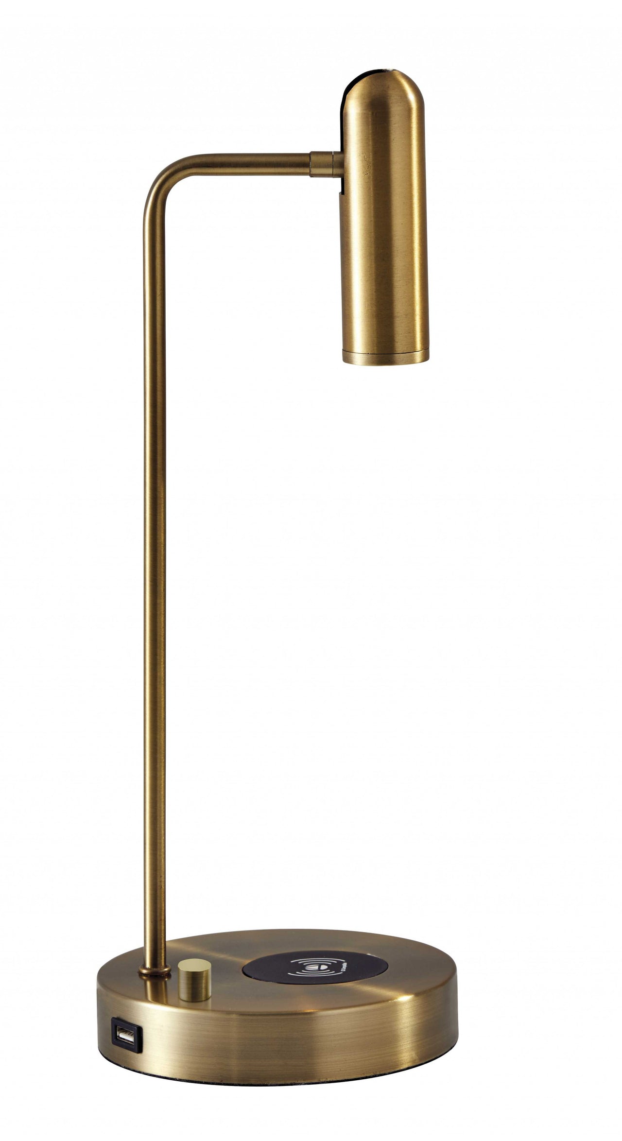 Ultra Sleek Brass Metal LED Desk Lamp-4
