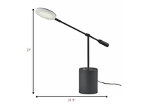 Thumbnail for Black Metal Saucer LED Adjustable Desk Lamp-5