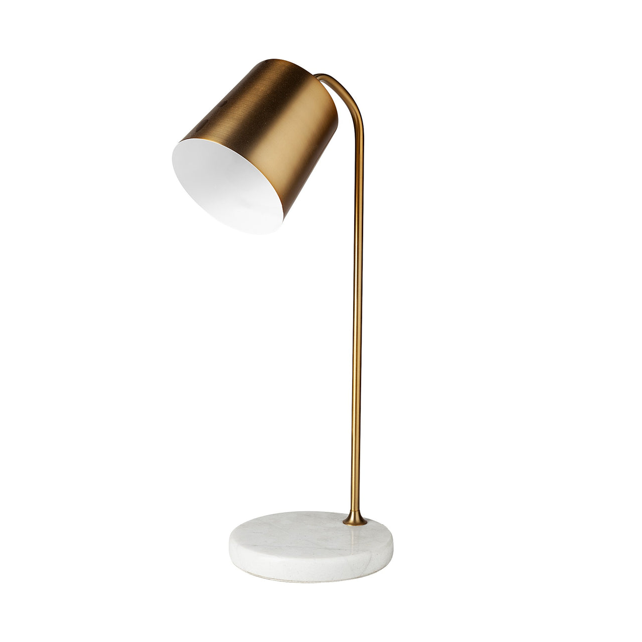 Gold Metallic Desk or Table Lamp with Marble Base-0