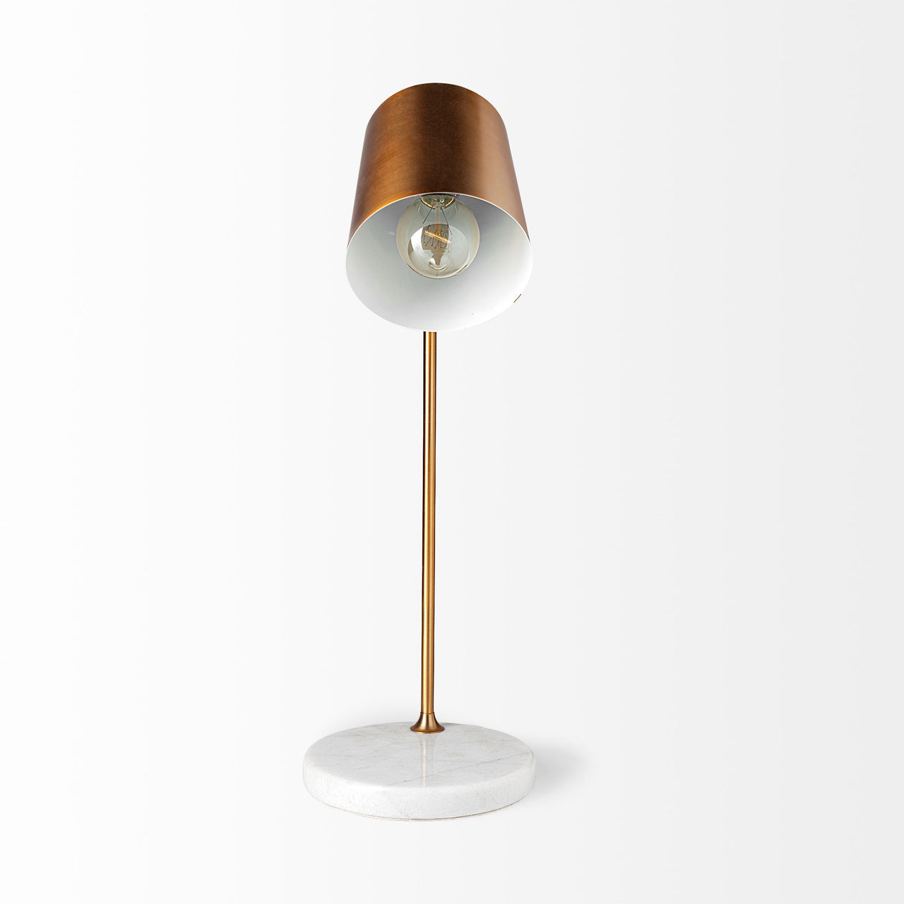 Gold Metallic Desk or Table Lamp with Marble Base-2