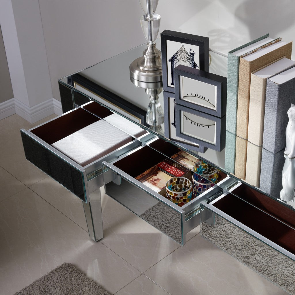 Silver Mirrored Glam Desk-1