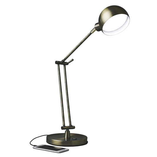 Antiqued Bronze LED Adjustable Desk Lamp-0