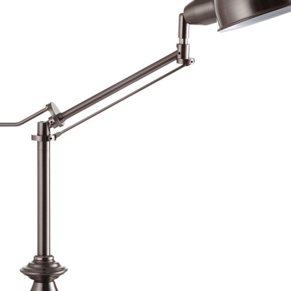Silver Metal Swing Arm Table Lamp-3